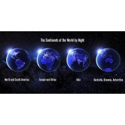 Vykort 3D Continents by night panorama